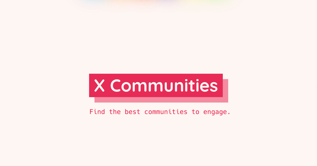 X (Twitter) Communities Directory - Find and Join Active Communities